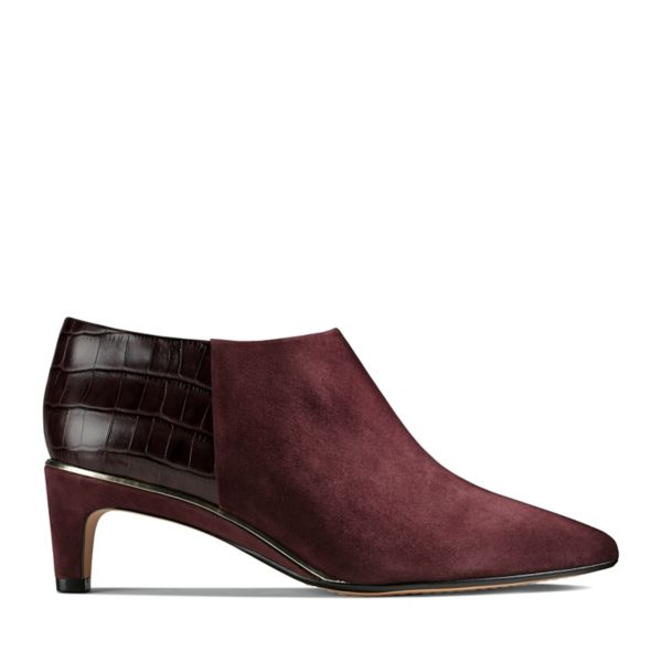 Clarks Womens Ellis Viola Heels Burgundy | USA-3654271